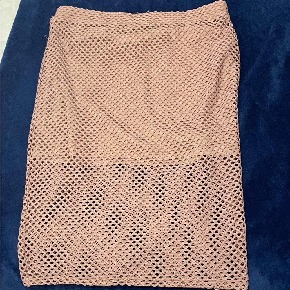 Forever 21 Pink Mesh Pencil Skirt